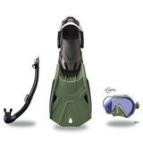 Tusa Mask Fin Snorkel Package – Ino Pro Diving Silicone, Zensee Pro or Visio Pro Single Lens Mask + Hyperdry Elite II Snorke…