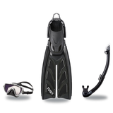 Tusa Mask Fin Snorkel Package – Ino Pro Diving Silicone, Zensee Pro or Visio Pro Single Lens Mask + Hyperdry Elite II Snorke…