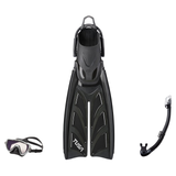 Tusa Mask Fin Snorkel Package – Ino Pro Diving Silicone, Zensee Pro or Visio Pro Single Lens Mask + Hyperdry Elite II Snorke…