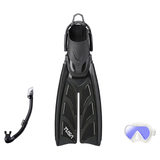 Tusa Mask Fin Snorkel Package – Ino Pro Diving Silicone, Zensee Pro or Visio Pro Single Lens Mask + Hyperdry Elite II Snorke…
