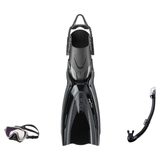 Tusa Mask Fin Snorkel Package – Ino Pro Diving Silicone, Zensee Pro or Visio Pro Single Lens Mask + Hyperdry Elite II Snorke…