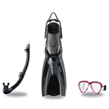 Tusa Mask Fin Snorkel Package – Intega Dual Lens, Freedom HD Single Lens or Zensee Mask + Hyperdry Elite II Snorkel + HyFlex…