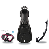 Tusa Mask Fin Snorkel Package – Intega Dual Lens, Freedom HD Single Lens or Zensee Mask + Hyperdry Elite II Snorkel + HyFlex…