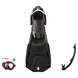 Tusa Mask Fin Snorkel Package – Intega Dual Lens, Freedom HD Single Lens or Zensee Mask + Hyperdry Elite II Snorkel + HyFlex…