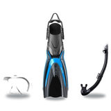Tusa Mask Fin Snorkel Package – Intega Dual Lens, Freedom HD Single Lens or Zensee Mask + Hyperdry Elite II Snorkel + HyFlex…