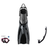 Tusa Mask Fin Snorkel Package – Intega Dual Lens, Freedom HD Single Lens or Zensee Mask + Hyperdry Elite II Snorkel + HyFlex…