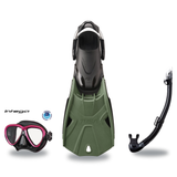 Tusa Mask Fin Snorkel Package – Intega Dual Lens, Freedom HD Single Lens or Zensee Mask + Hyperdry Elite II Snorkel + HyFlex…