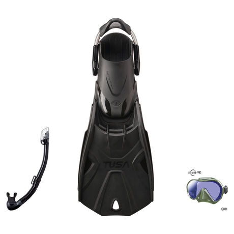 Tusa Mask Fin Snorkel Package – Paragon Professional, Paragon S Single Lens or Zensee Pro Mask + Hyperdry Elite II Snorkel +…
