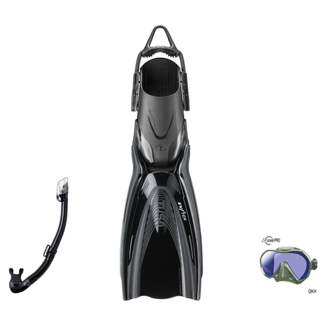 Tusa Mask Fin Snorkel Package – Paragon Professional, Paragon S Single Lens or Zensee Pro Mask + Hyperdry Elite II Snorkel +…