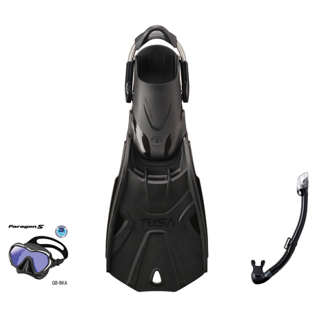 Tusa Mask Fin Snorkel Package – Paragon Professional, Paragon S Single Lens or Zensee Pro Mask + Hyperdry Elite II Snorkel +…