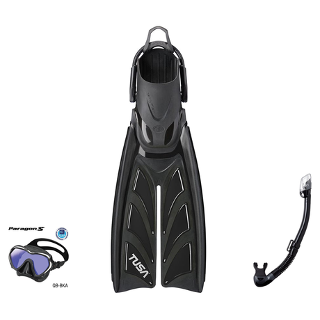Tusa Mask Fin Snorkel Package – Paragon Professional, Paragon S Single Lens or Zensee Pro Mask + Hyperdry Elite II Snorkel +…