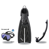 Tusa Mask Fin Snorkel Package – Paragon Professional, Paragon S Single Lens or Zensee Pro Mask + Hyperdry Elite II Snorkel +…