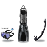 Tusa Mask Fin Snorkel Package – Paragon S Single Lens, Paragon Professional or Zensee Pro Mask + Hyperdry Elite II Snorkel +…