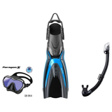 Tusa Mask Fin Snorkel Package – Paragon S Single Lens, Paragon Professional or Zensee Pro Mask + Hyperdry Elite II Snorkel +…