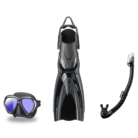 Tusa Mask Fin Snorkel Package – Paragon S Single Lens, Paragon Professional or Zensee Pro Mask + Hyperdry Elite II Snorkel +…