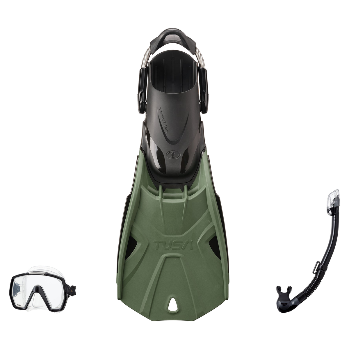 Tusa Mask Fin Snorkel Package – Freedom HD Single Lens, Zensee or Ino Mask + Hyperdry Elite II Snorkel + SF-0112 Tri-Force F…
