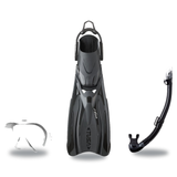 Tusa Mask Fin Snorkel Package – Freedom HD Single Lens, Zensee or Ino Mask + Hyperdry Elite II Snorkel + SF-0112 Tri-Force F…