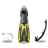 Tusa Mask Fin Snorkel Package – Freedom HD Single Lens, Zensee or Ino Mask + Hyperdry Elite II Snorkel + SF-0112 Tri-Force F…