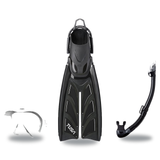 Tusa Mask Fin Snorkel Package – Freedom HD Single Lens, Zensee or Ino Mask + Hyperdry Elite II Snorkel + SF-0112 Tri-Force F…