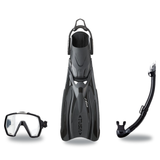 Tusa Mask Fin Snorkel Package – Freedom HD Single Lens, Zensee or Ino Mask + Hyperdry Elite II Snorkel + SF-0112 Tri-Force F…