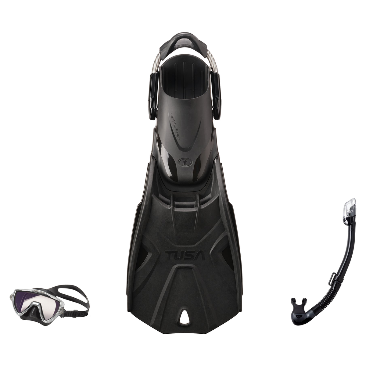 Tusa Mask Fin Snorkel Package – Zensee Pro, Ino Pro Diving Silicone or Visio Pro Single Lens Mask + Hyperdry Elite II Snorke…