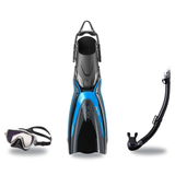 Tusa Mask Fin Snorkel Package – Zensee Pro, Ino Pro Diving Silicone or Visio Pro Single Lens Mask + Hyperdry Elite II Snorke…