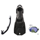Tusa Mask Fin Snorkel Package – Zensee Pro, Ino Pro Diving Silicone or Visio Pro Single Lens Mask + Hyperdry Elite II Snorke…