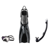 Tusa Mask Fin Snorkel Package – Zensee Pro, Ino Pro Diving Silicone or Visio Pro Single Lens Mask + Hyperdry Elite II Snorke…