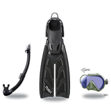 Tusa Mask Fin Snorkel Package – Zensee Pro, Ino Pro Diving Silicone or Visio Pro Single Lens Mask + Hyperdry Elite II Snorke…