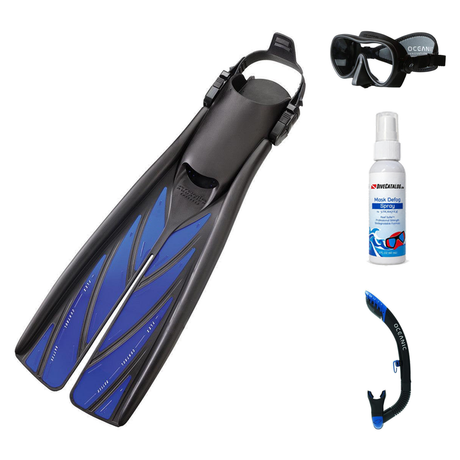 Zeagle Mask Fin Snorkel Package – Scope Mono, Venom or Mini Shadow Single Lens Mask + Ultra Dry 2 Snorkel + Recon Fins — Min…