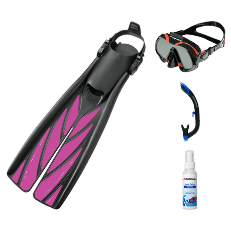 Zeagle Mask Fin Snorkel Package – Scope Mono, Venom or Mini Shadow Single Lens Mask + Ultra Dry 2 Snorkel + Recon Fins — Ven…