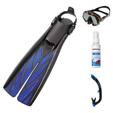 Zeagle Mask Fin Snorkel Package – Scope Mono, Venom or Mini Shadow Single Lens Mask + Ultra Dry 2 Snorkel + Recon Fins — Ven…