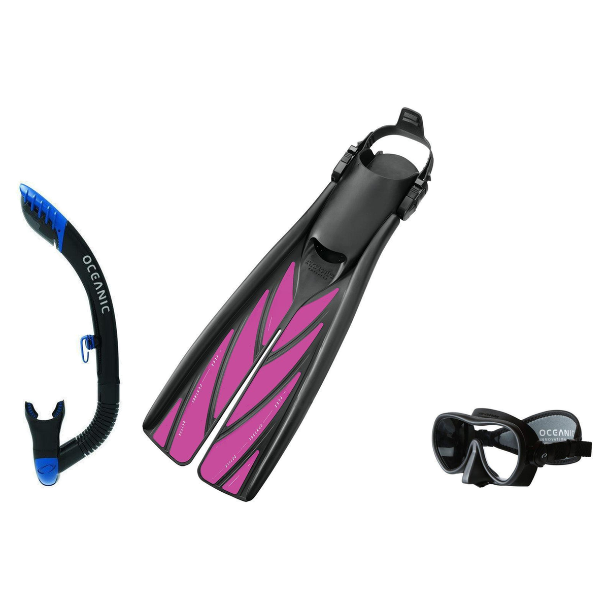 Zeagle Mask Fin Snorkel Package – Scope Mono, Venom or Mini Shadow Single Lens Mask + Ultra Dry 2 Snorkel + Recon Fins — Min…