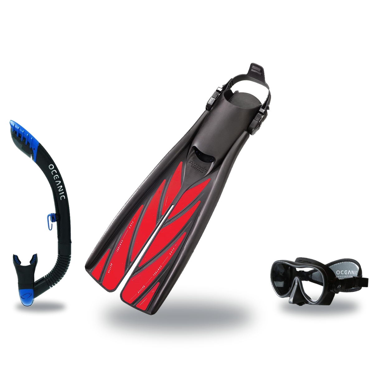 Zeagle Mask Fin Snorkel Package – Scope Mono, Venom or Mini Shadow Single Lens Mask + Ultra Dry 2 Snorkel + Recon Fins — Min…