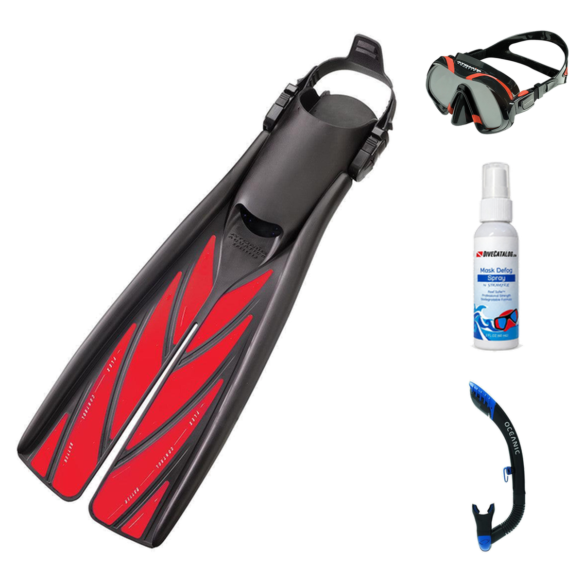 Zeagle Mask Fin Snorkel Package – Scope Mono, Venom or Mini Shadow Single Lens Mask + Ultra Dry 2 Snorkel + Recon Fins — Ven…