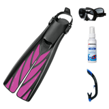 Zeagle Mask Fin Snorkel Package – Scope Mono, Venom or Mini Shadow Single Lens Mask + Ultra Dry 2 Snorkel + Recon Fins — Min…