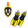 Ocean Reef Aria QR+ Dive Mask & DUO II Fins Combo-Yellow-L/XL Mask - L/XL Fins-