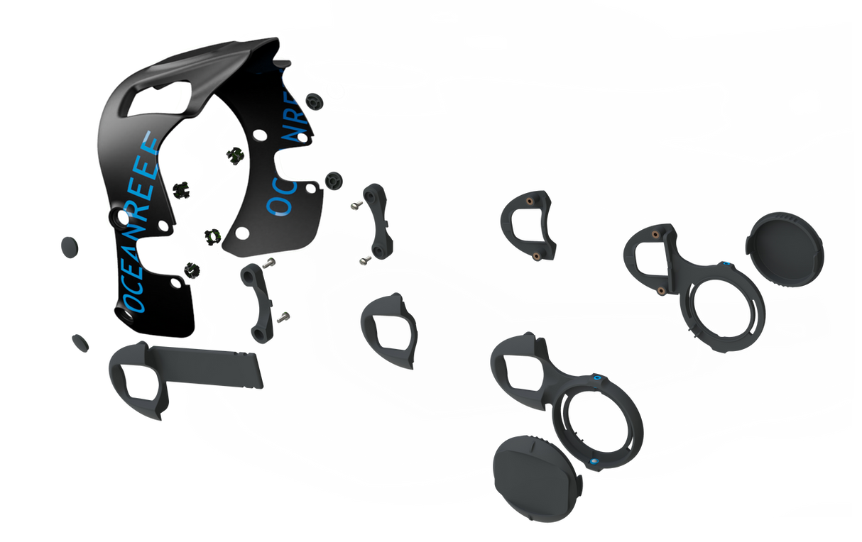 Ocean Reef Neptune III IDM - Diving Full Face Mask w/ int 2nd st, surface air valve, doffing handle, extender kit and multitool-