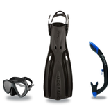 Oceanic Snorkeling Package – Shadow, Mini Shadow or Duo Mask + Ultra Dry 2 Snorkel + Manta Ray Fins — Duo – Good Value, XL (…