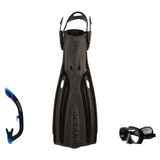 Oceanic Snorkeling Package – Shadow, Mini Shadow or Duo Mask + Ultra Dry 2 Snorkel + Manta Ray Fins — Mini Shadow – Compact…