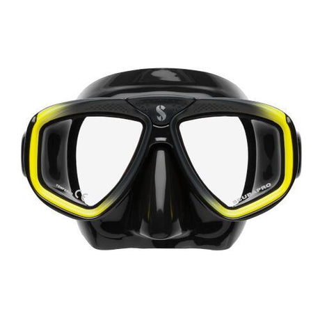 Scubapro Zoom Low-Volume Dual Lens Scuba Diving Mask - Yellow Black