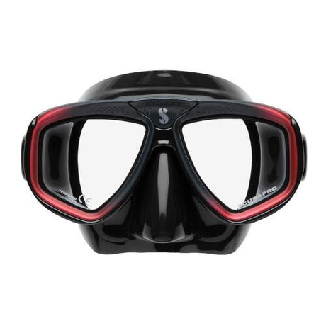 Scubapro Zoom Low-Volume Dual Lens Scuba Diving Mask - Red Black