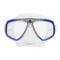 Scubapro Zoom Low-Volume Dual Lens Scuba Diving Mask - Clear Silicone/Blue Silver