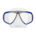 Scubapro Zoom Low-Volume Dual Lens Scuba Diving Mask - Clear Silicone/Blue Silver
