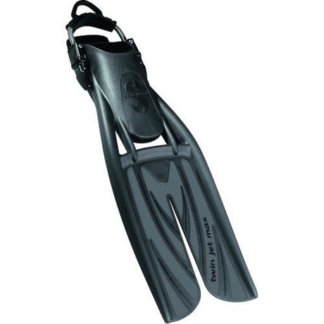 Scubapro Twin Jet Max Open Heel Scuba Diving Fin - Black/Graphite