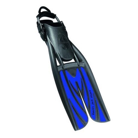 Scubapro Twin Jet Max Open Heel Scuba Diving Fin - Black/Blue