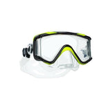 Scubapro Crystal Vu Plus Single Lens Scuba Diving Mask w/ Purge - Black/Yellow/Gray