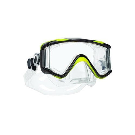 Scubapro Crystal Vu Plus Single Lens Scuba Diving Mask w/ Purge - Black/Yellow/Gray