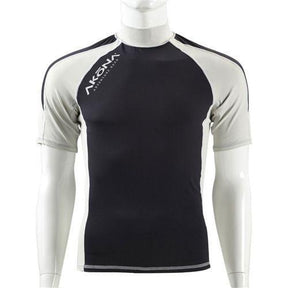 Akona Scuba Diving Short Sleeve Rash Guard-Black