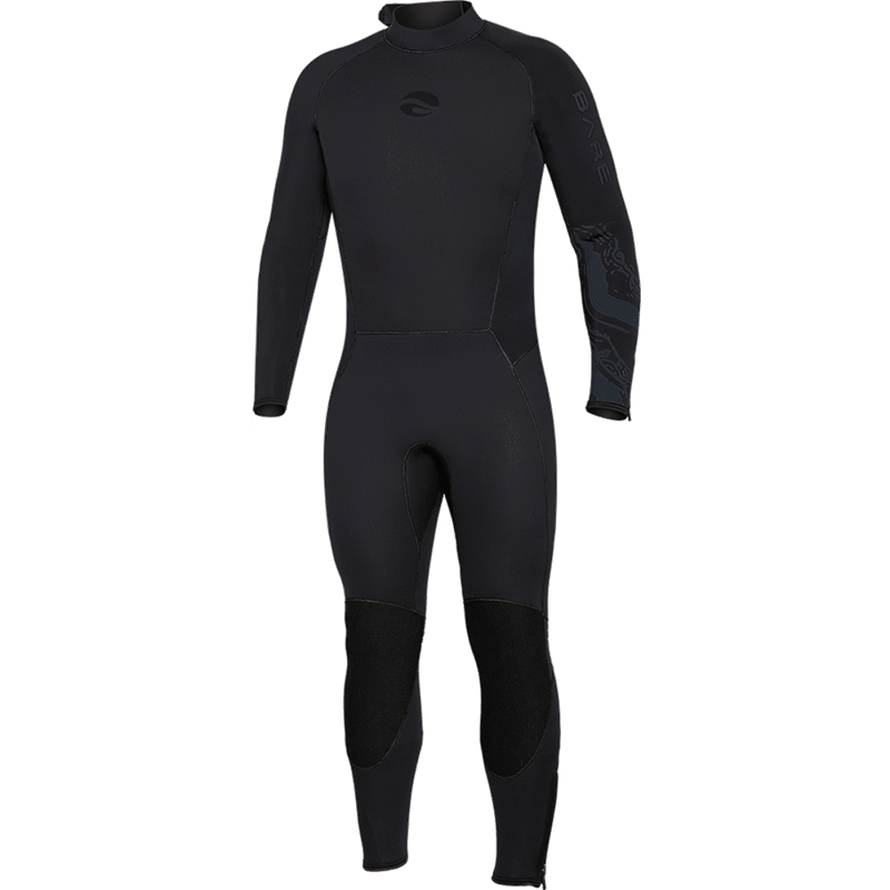 Bare 7 MM Velocity Ultra Full-Stretch Mens Scuba Diving Wetsuit-Black